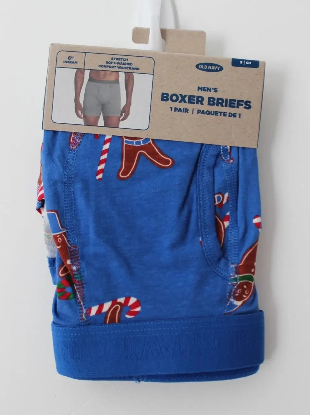 Old Navy Mens Soft-Washed Boxer Briefs Gingerbread Size S NWT